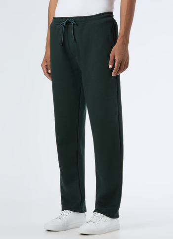 Men Green Mid Rise Straight Fit Sweatpant