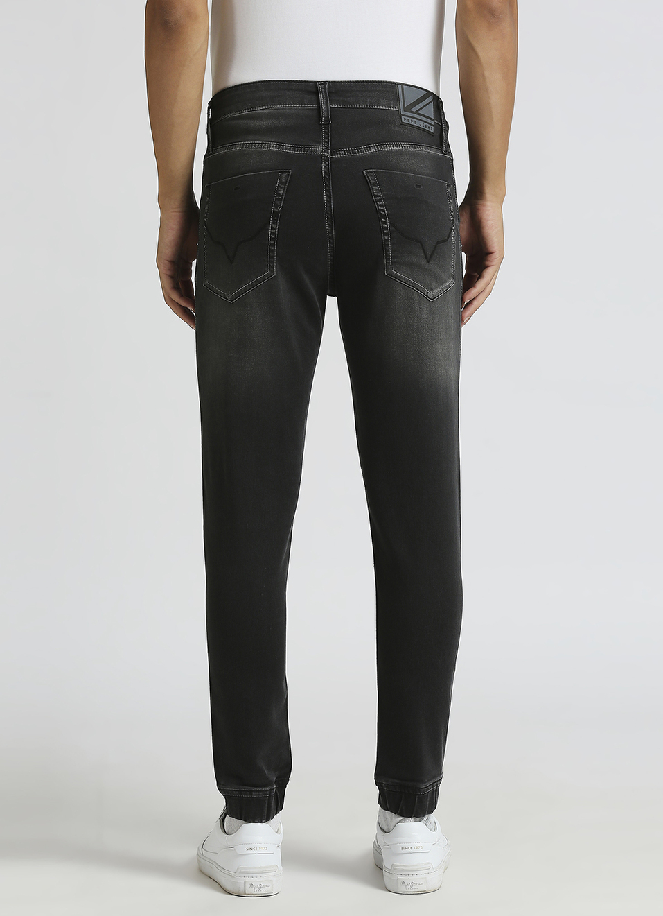 Black Mid Rise Tapered Jogger, , large image number 3
