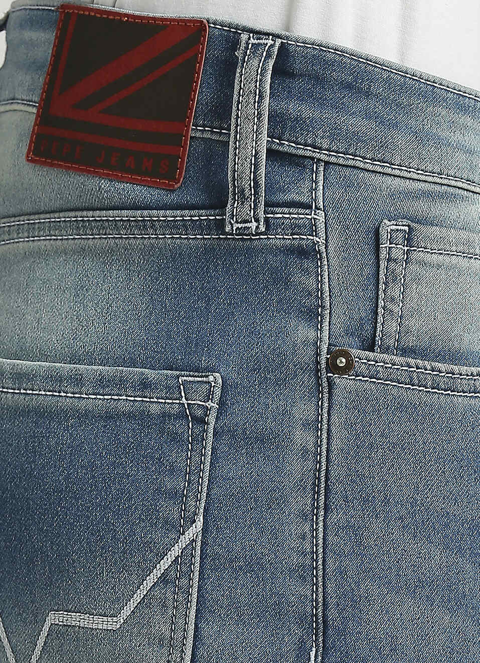 Light Blue Mid Rise Tapered Jogger, , large image number 4