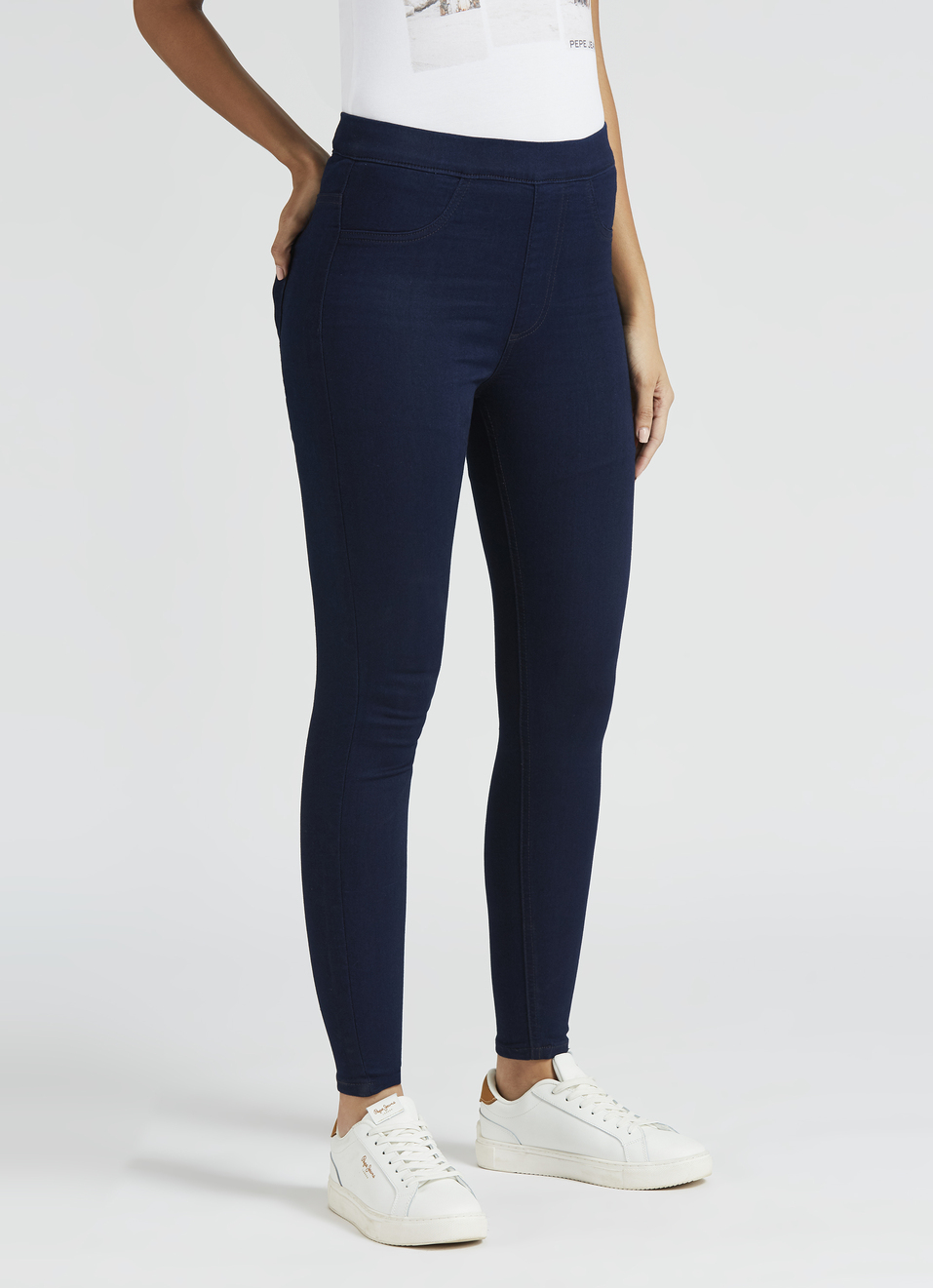 Blue High Waist Skinny Fit Jegging, , large image number 3