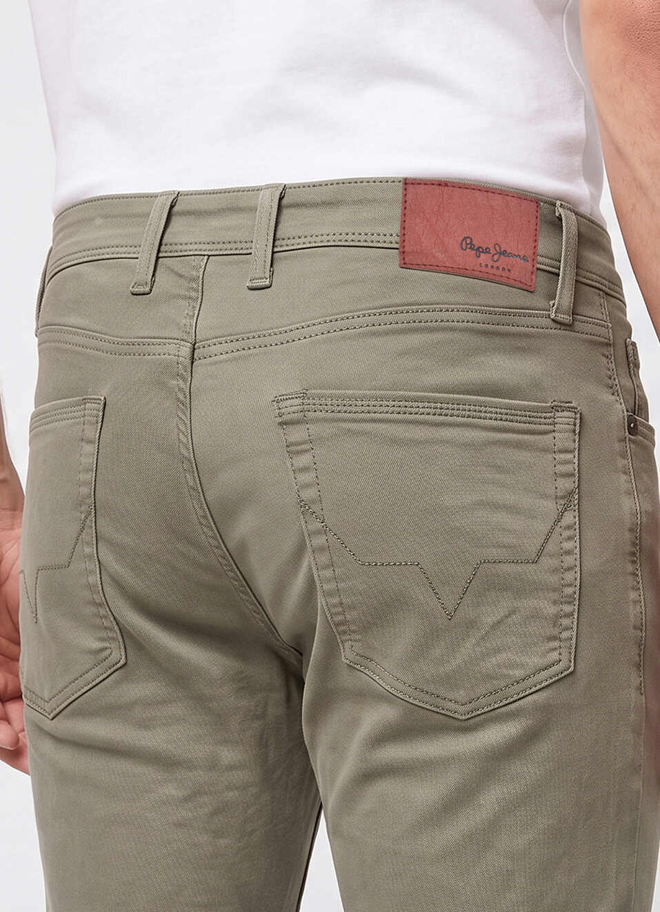 Men Olive Slim Fit Stretchable Jeans, , large image number 5